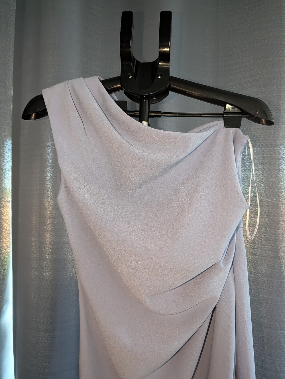 Elliat One-Shoulder Lavender Draped Dress - Picture 3 of 5